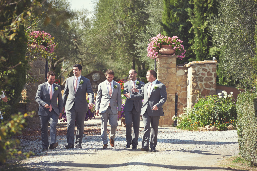 Boys getting ready for wedding