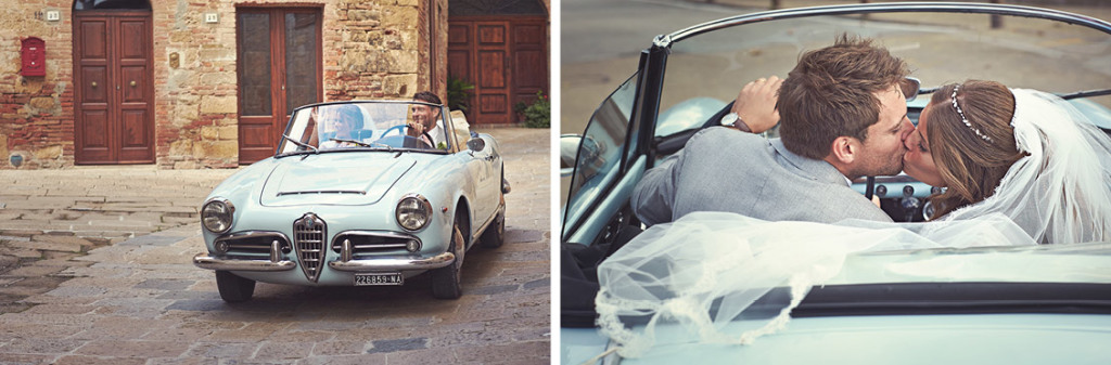 Vintage wedding car