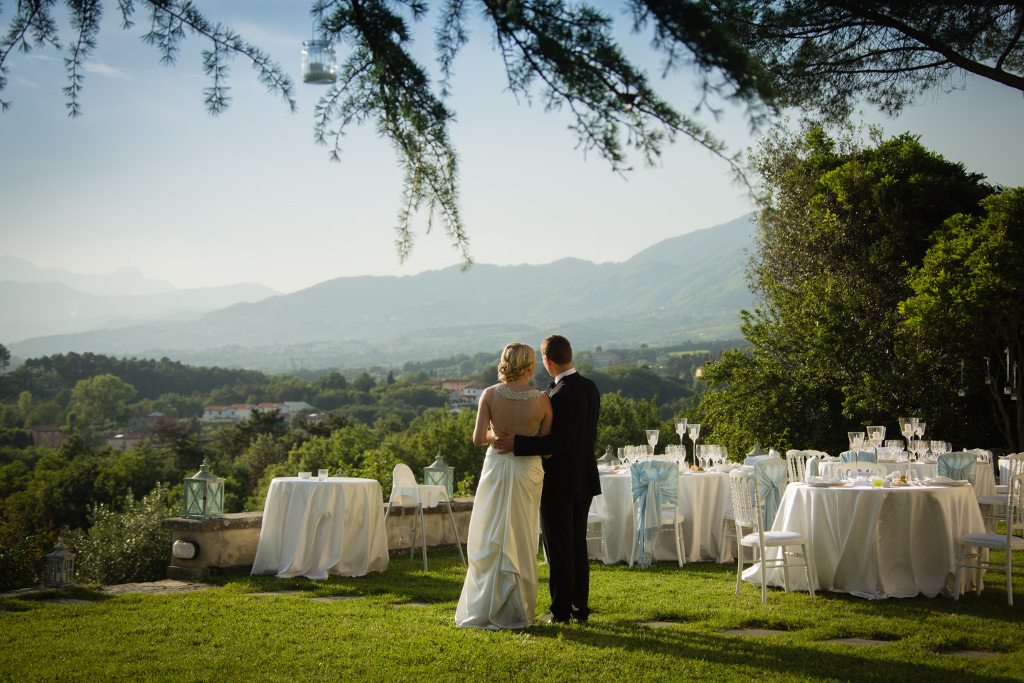 Wedding villa terrace with view