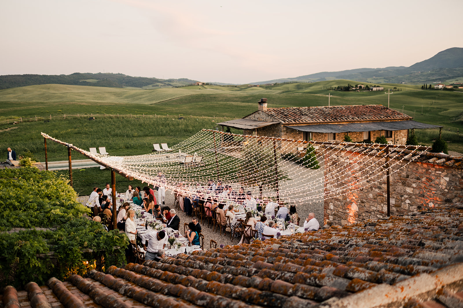 Tuscan Wedding meal 