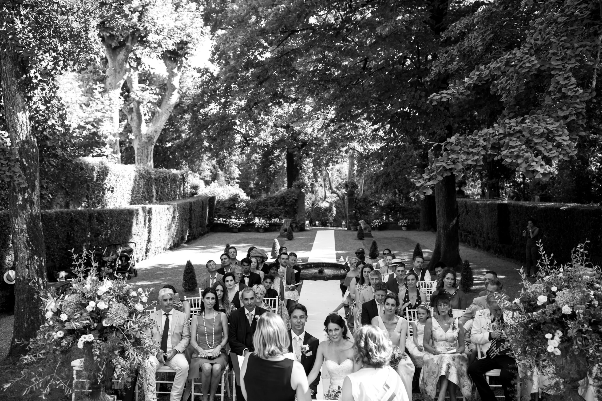 All gathered for the wedding ceremony