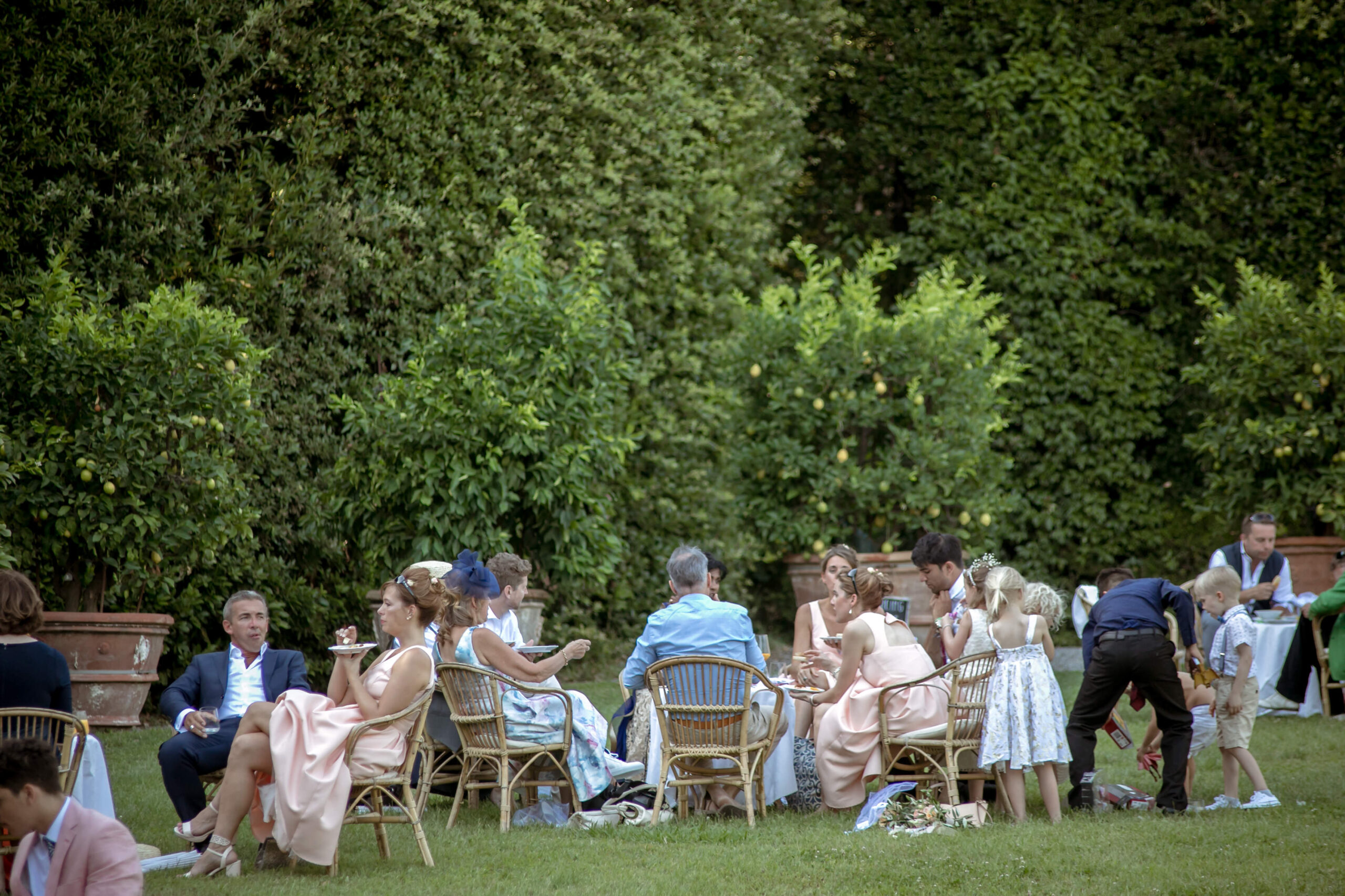 Aperitivo in the gardens