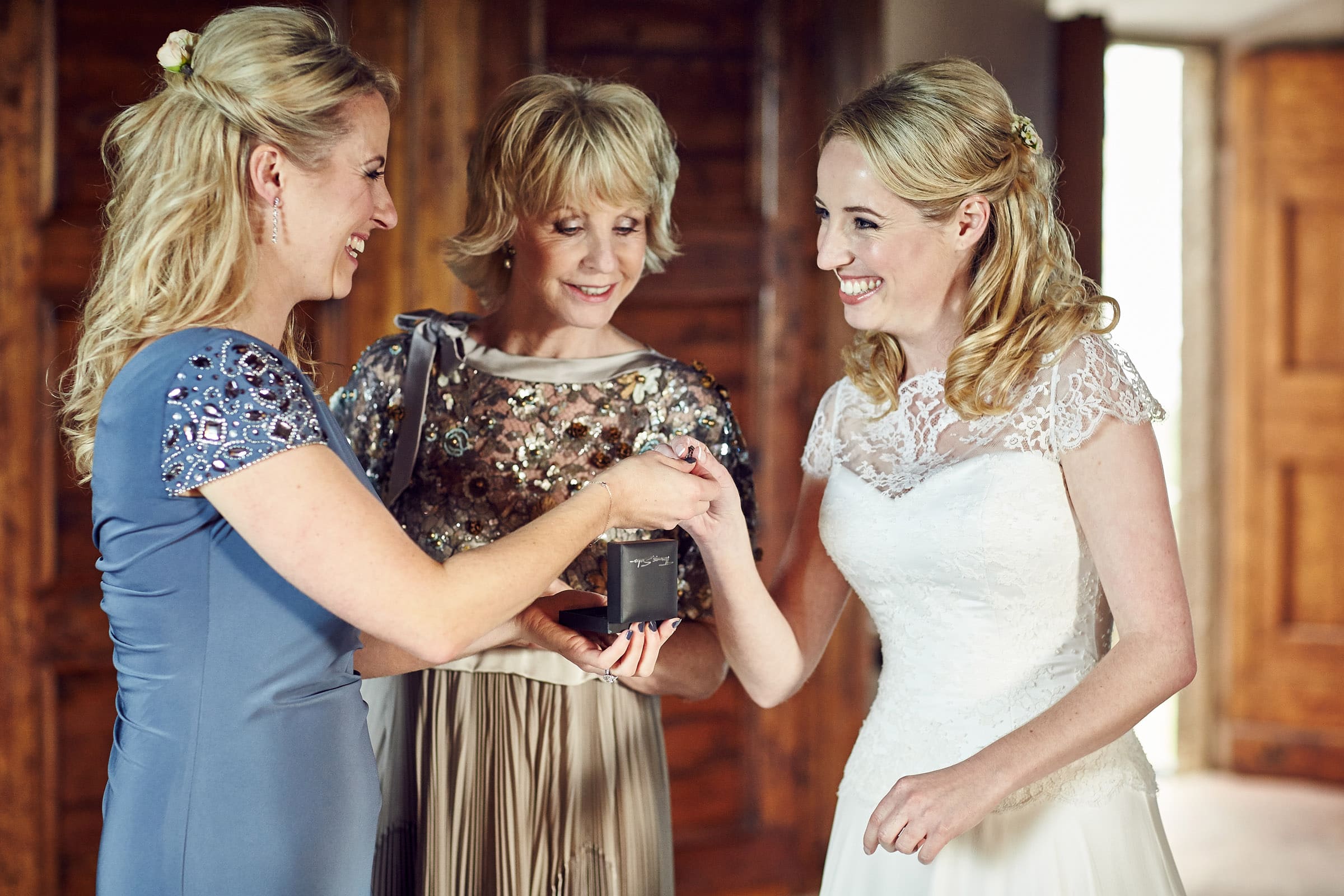Bride getting ready