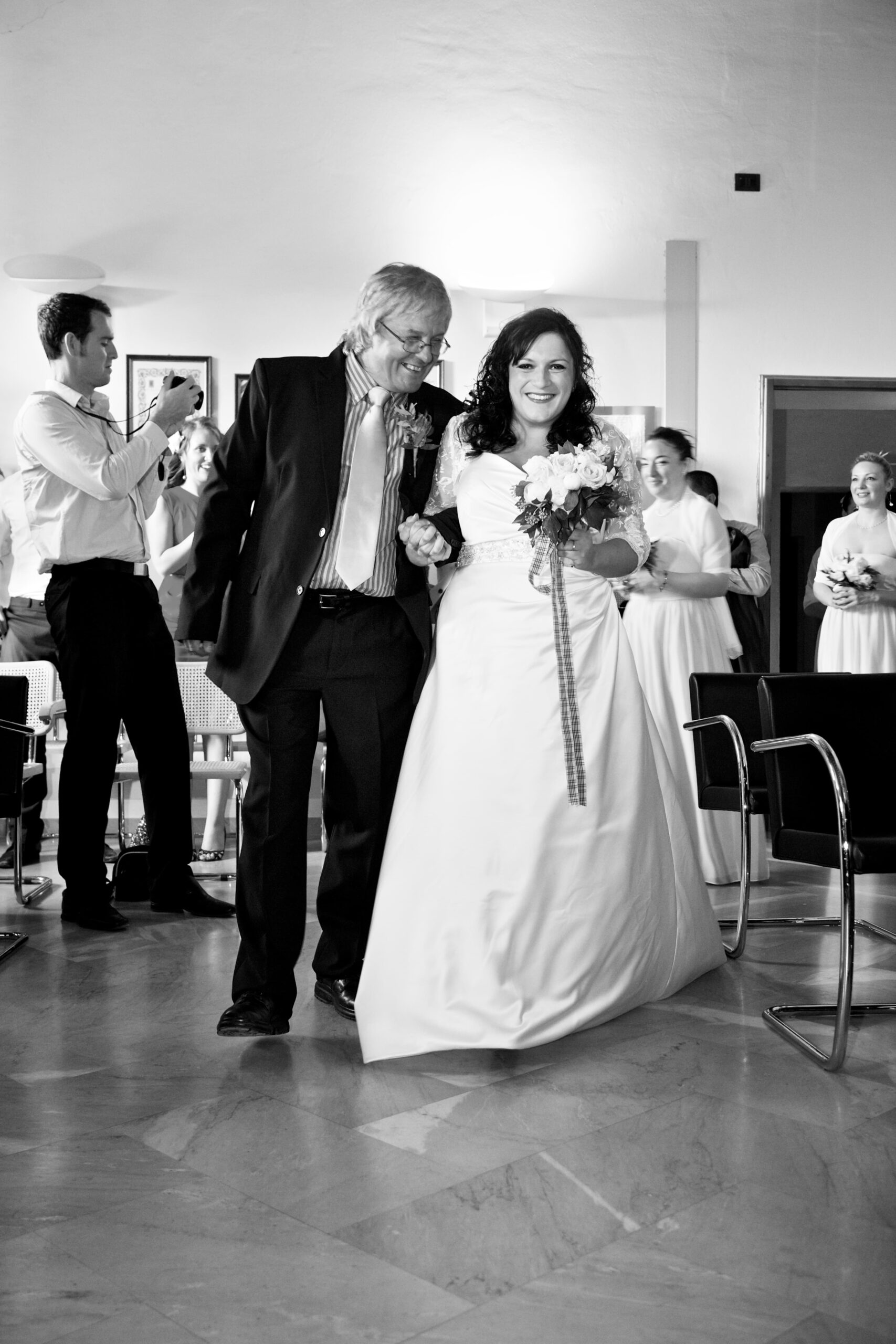 Bride with her father