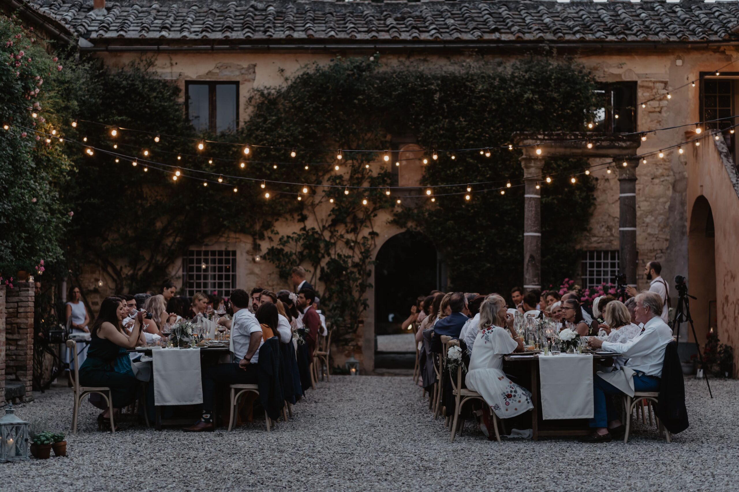 Dinner in the courtyard