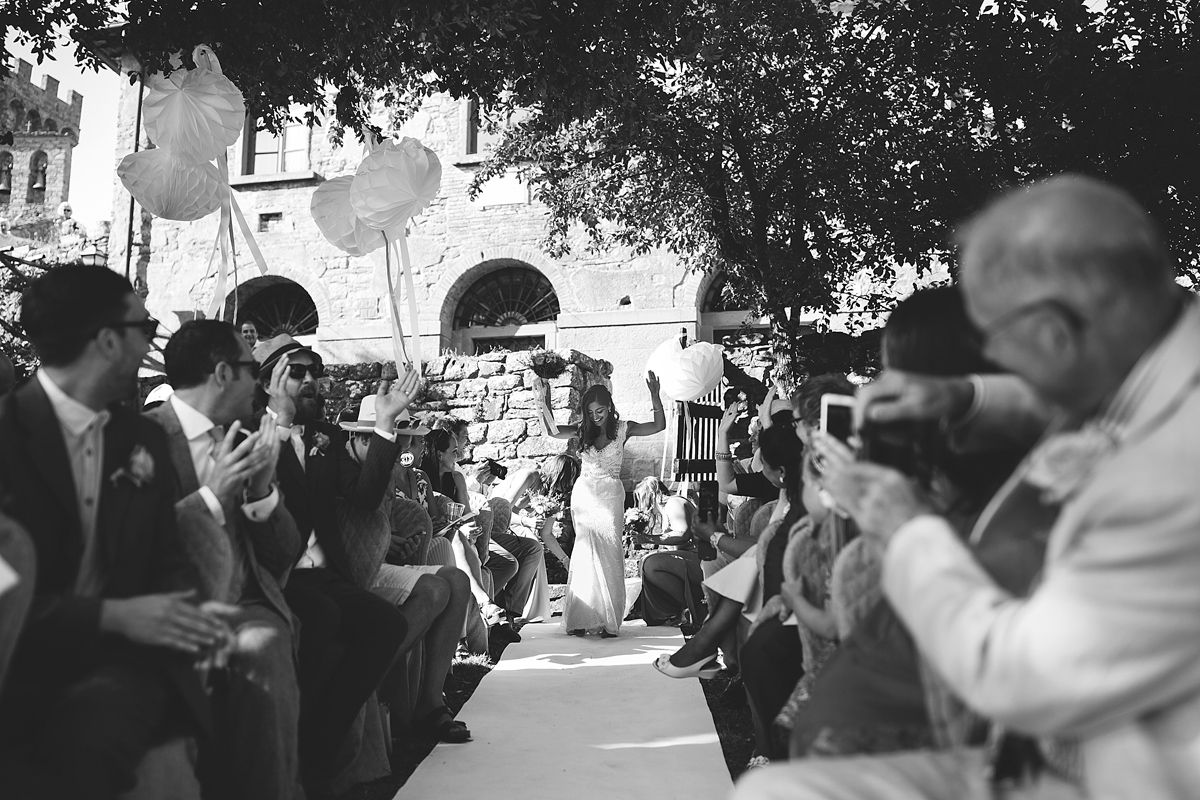 Here she comes the bride