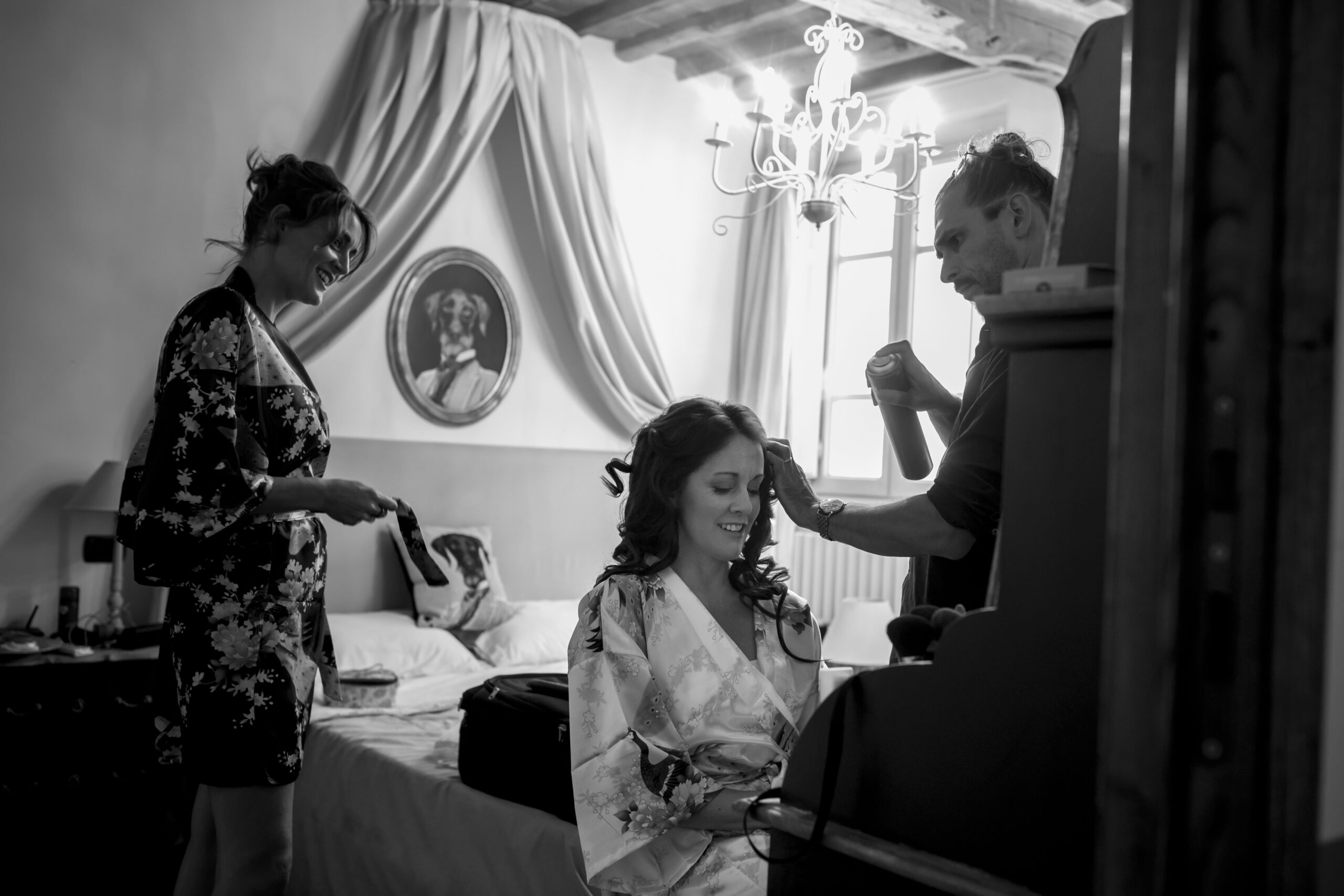 Larissa getting ready