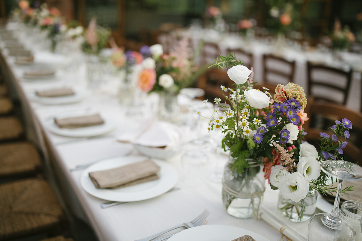Tables with seasons florals