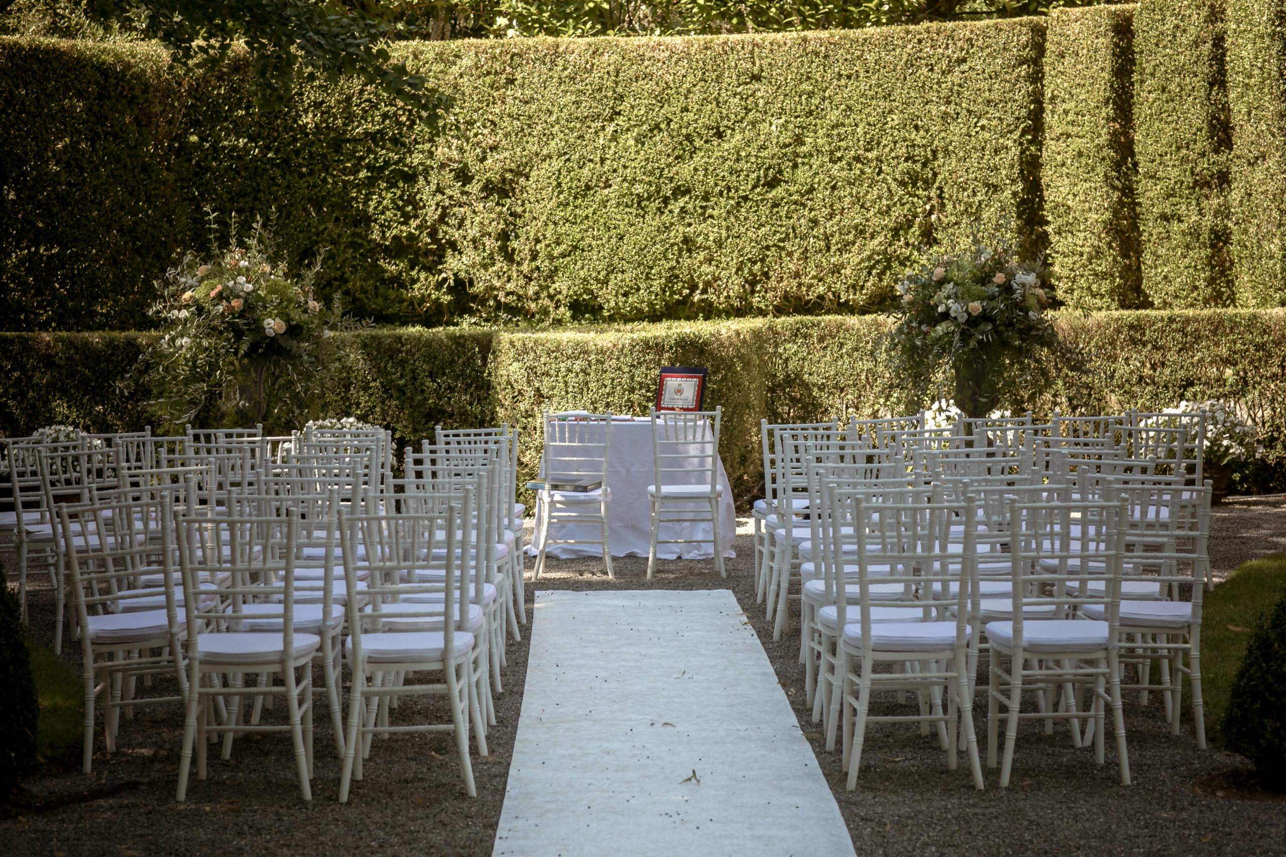 ceremony settings is ready